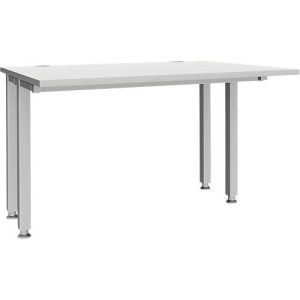 Schäfer Shop Genius Schreibtisch MODENA FLEX, 4-Fuß-Quadratrohr, verkürzte Seitenteile, B 1200 mm, lichtgrau Schäfer Shop Genius Schreibtisch MODENA FLEX, 4-Fuß-Quadratrohr, verkürzte Seitenteile, B 1200 mm, lichtgrau
