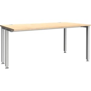 Schäfer Shop Genius Schreibtisch MODENA FLEX, 4-Fuß-Quadratrohr, verkürzte Seitenteile, B 1600 mm, ahorn Schäfer Shop Genius Schreibtisch MODENA FLEX, 4-Fuß-Quadratrohr, verkürzte Seitenteile, B 1600 mm, ahorn