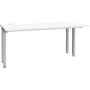Schäfer Shop Genius Schreibtisch MODENA FLEX, 4-Fuß-Quadratrohr, verkürzte Seitenteile, B 1600 mm, weiß Schäfer Shop Genius Schreibtisch MODENA FLEX, 4-Fuß-Quadratrohr, verkürzte Seitenteile, B 1600 mm, weiß
