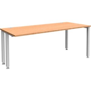 Schäfer Shop Genius Schreibtisch MODENA FLEX, 4-Fuß-Quadratrohr, verkürzte Seitenteile, B 1800 mm, buche Schäfer Shop Genius Schreibtisch MODENA FLEX, 4-Fuß-Quadratrohr, verkürzte Seitenteile, B 1800 mm, buche