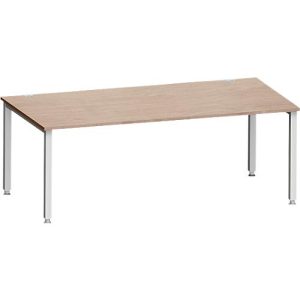 Schäfer Shop Genius Schreibtisch MODENA FLEX, 4-Fuß-Quadratrohr, verkürzte Seitenteile, B 1800 mm, Eiche-Dekor Schäfer Shop Genius Schreibtisch MODENA FLEX, 4-Fuß-Quadratrohr, verkürzte Seitenteile, B 1800 mm, Eiche-Dekor