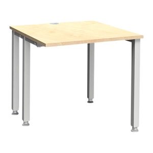 Schäfer Shop Genius Schreibtisch MODENA FLEX, 4-Fuß-Quadratrohr, verkürzte Seitenteile, B 800 mm, ahorn Schäfer Shop Genius Schreibtisch MODENA FLEX, 4-Fuß-Quadratrohr, verkürzte Seitenteile, B 800 mm, ahorn
