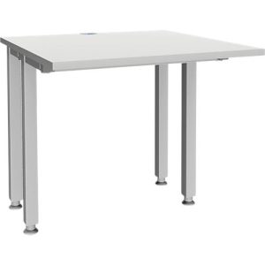 Schäfer Shop Genius Schreibtisch MODENA FLEX, 4-Fuß-Quadratrohr, verkürzte Seitenteile, B 800 mm, lichtgrau Schäfer Shop Genius Schreibtisch MODENA FLEX, 4-Fuß-Quadratrohr, verkürzte Seitenteile, B 800 mm, lichtgrau