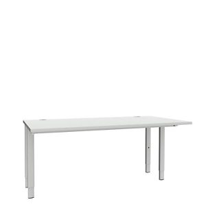 Schäfer Shop Genius Schreibtisch MODENA FLEX, 4-Fuß-Rechteckrohr, beidseitig, B 1600 mm, lichtgrau Schäfer Shop Genius Schreibtisch MODENA FLEX, 4-Fuß-Rechteckrohr, beidseitig, B 1600 mm, lichtgrau