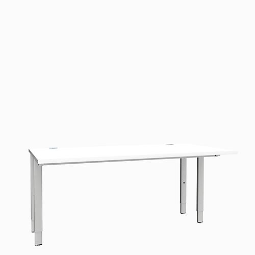 Schäfer Shop Genius Schreibtisch MODENA FLEX, 4-Fuß-Rechteckrohr, beidseitig, B 1600 mm, weiß