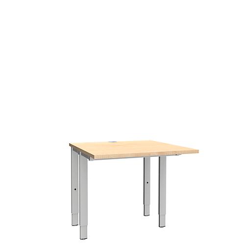 Schäfer Shop Genius Schreibtisch MODENA FLEX, 4-Fuß-Rechteckrohr, beidseitig, B 800 mm, Ahorn