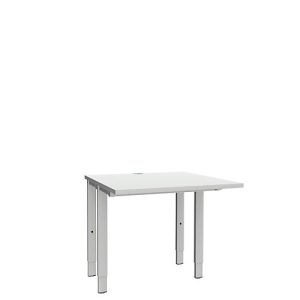 Schäfer Shop Genius Schreibtisch MODENA FLEX, 4-Fuß-Rechteckrohr, beidseitig, B 800 mm, lichtgrau Schäfer Shop Genius Schreibtisch MODENA FLEX, 4-Fuß-Rechteckrohr, beidseitig, B 800 mm, lichtgrau