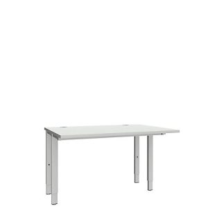 Schäfer Shop Genius Schreibtisch MODENA FLEX, 4-Fuß-Rechteckrohr, beiseitig, B 1200 mm, lichtgrau Schäfer Shop Genius Schreibtisch MODENA FLEX, 4-Fuß-Rechteckrohr, beiseitig, B 1200 mm, lichtgrau