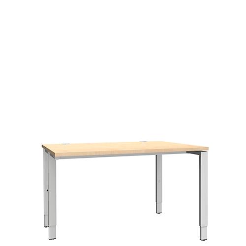 Schäfer Shop Genius Schreibtisch MODENA FLEX, 4-Fuß-Rechteckrohr, einseitig, B 1200 mm, Ahorn