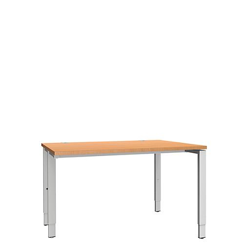 Schäfer Shop Genius Schreibtisch MODENA FLEX, 4-Fuß-Rechteckrohr, einseitig, B 1200 mm, Buche