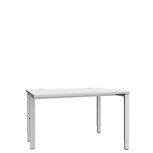 Schäfer Shop Genius Schreibtisch MODENA FLEX, 4-Fuß-Rechteckrohr, einseitig, B 1200 mm, lichtgrau