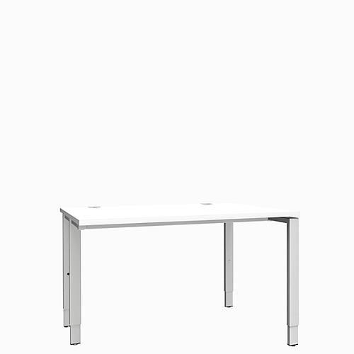 Schäfer Shop Genius Schreibtisch MODENA FLEX, 4-Fuß-Rechteckrohr, einseitig, B 1200 mm, weiß