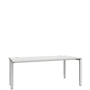 Schäfer Shop Genius Schreibtisch MODENA FLEX, 4-Fuß-Rechteckrohr, einseitig, B 1800 mm, lichtgrau Schäfer Shop Genius Schreibtisch MODENA FLEX, 4-Fuß-Rechteckrohr, einseitig, B 1800 mm, lichtgrau
