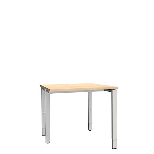 Schäfer Shop Genius Schreibtisch MODENA FLEX, 4-Fuß-Rechteckrohr, einseitig, B 800 mm, Ahorn
