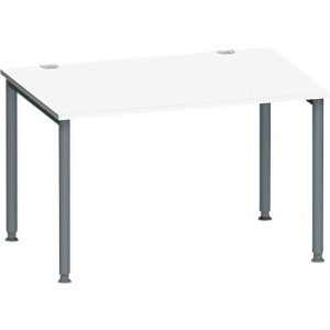 Schäfer Shop Genius Schreibtisch MODENA FLEX, 4-Fuß-Rundrohr, B 1200 x T 800 mm, weiß/anthrazit Schäfer Shop Genius Schreibtisch MODENA FLEX, 4-Fuß-Rundrohr, B 1200 x T 800 mm, weiß/anthrazit