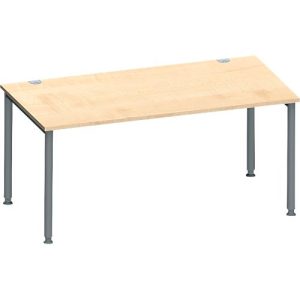 Schäfer Shop Genius Schreibtisch MODENA FLEX, 4-Fuß-Rundrohr, B 1600 x T 800 mm, Ahorn/anthrazit Schäfer Shop Genius Schreibtisch MODENA FLEX, 4-Fuß-Rundrohr, B 1600 x T 800 mm, Ahorn/anthrazit