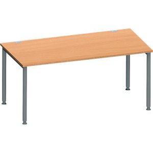Schäfer Shop Genius Schreibtisch MODENA FLEX, 4-Fuß-Rundrohr, B 1600 x T 800 mm, Buche/anthrazit Schäfer Shop Genius Schreibtisch MODENA FLEX, 4-Fuß-Rundrohr, B 1600 x T 800 mm, Buche/anthrazit