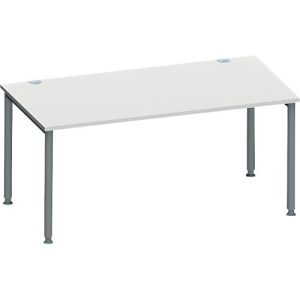 Schäfer Shop Genius Schreibtisch MODENA FLEX, 4-Fuß-Rundrohr, B 1600 x T 800 mm, lichtgrau/anthrazit Schäfer Shop Genius Schreibtisch MODENA FLEX, 4-Fuß-Rundrohr, B 1600 x T 800 mm, lichtgrau/anthrazit