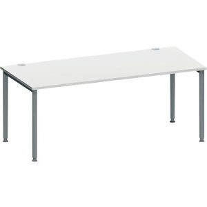 Schäfer Shop Genius Schreibtisch MODENA FLEX, 4-Fuß-Rundrohr, B 1800 x T 800 mm, lichtgrau/anthrazit Schäfer Shop Genius Schreibtisch MODENA FLEX, 4-Fuß-Rundrohr, B 1800 x T 800 mm, lichtgrau/anthrazit