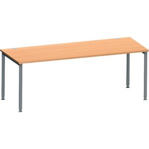 Schäfer Shop Genius Schreibtisch MODENA FLEX, 4-Fuß-Rundrohr, B 2000 x T 1000 mm, Buche/anthrazit Schäfer Shop Genius Schreibtisch MODENA FLEX, 4-Fuß-Rundrohr, B 2000 x T 1000 mm, Buche/anthrazit