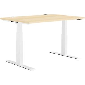 Schäfer Shop Genius Schreibtisch MODENA FLEX, elektrisch höhenverstellbar, Rechteck, T-Fuß, B 1200 x T 800 mm, Ahorn/weiß Schäfer Shop Genius Schreibtisch MODENA FLEX, elektrisch höhenverstellbar, Rechteck, T-Fuß, B 1200 x T 800 mm, Ahorn/weiß