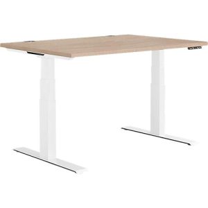 Schäfer Shop Genius Schreibtisch MODENA FLEX, elektrisch höhenverstellbar, Rechteck, T-Fuß, B 1200 x T 800 mm, Eiche-Dekor/weiß Schäfer Shop Genius Schreibtisch MODENA FLEX, elektrisch höhenverstellbar, Rechteck, T-Fuß, B 1200 x T 800 mm, Eiche-Dekor/weiß