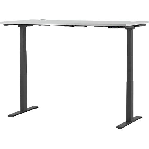 Schäfer Shop Genius Schreibtisch MODENA FLEX, elektrisch höhenverstellbar, Rechteck, T-Fuß, B 1800 x T 800 mm, lichtgrau/anthrazit