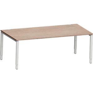 Schäfer Shop Genius Schreibtisch Modena Flex, Rechteck, 4-Fuß Rechteckrohr, B 2000 x T 1000 x H 650-850 mm, Eiche-Dekor/weißaluminium Schäfer Shop Genius Schreibtisch Modena Flex, Rechteck, 4-Fuß Rechteckrohr, B 2000 x T 1000 x H 650-850 mm, Eiche-Dekor/weißaluminium
