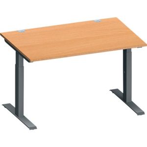 Schäfer Shop Genius Schreibtisch MODENA FLEX, Rechteck, T-Fuß Rechteckrohr, B 1200 x T 800 x H 650-850 mm, Buche/anthrazit Schäfer Shop Genius Schreibtisch MODENA FLEX, Rechteck, T-Fuß Rechteckrohr, B 1200 x T 800 x H 650-850 mm, Buche/anthrazit