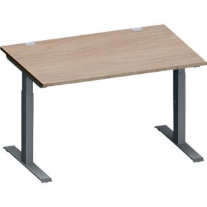 Schäfer Shop Genius Schreibtisch MODENA FLEX, Rechteck, T-Fuß Rechteckrohr, B 1200 x T 800 x H 650-850 mm, Eiche/anthrazit Schäfer Shop Genius Schreibtisch MODENA FLEX, Rechteck, T-Fuß Rechteckrohr, B 1200 x T 800 x H 650-850 mm, Eiche/anthrazit