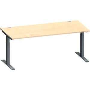 Schäfer Shop Genius Schreibtisch MODENA FLEX, Rechteck, T-Fuß Rechteckrohr, B 1800 x T 800 x H 650-850 mm, Ahorn/anthrazit Schäfer Shop Genius Schreibtisch MODENA FLEX, Rechteck, T-Fuß Rechteckrohr, B 1800 x T 800 x H 650-850 mm, Ahorn/anthrazit