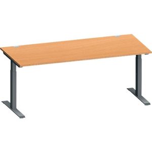 Schäfer Shop Genius Schreibtisch MODENA FLEX, Rechteck, T-Fuß Rechteckrohr, B 1800 x T 800 x H 650-850 mm, Buche/anthrazit Schäfer Shop Genius Schreibtisch MODENA FLEX, Rechteck, T-Fuß Rechteckrohr, B 1800 x T 800 x H 650-850 mm, Buche/anthrazit