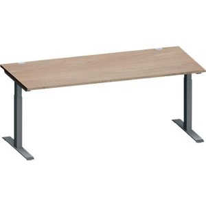 Schäfer Shop Genius Schreibtisch MODENA FLEX, Rechteck, T-Fuß Rechteckrohr, B 1800 x T 800 x H 650-850 mm, Eiche/anthrazit Schäfer Shop Genius Schreibtisch MODENA FLEX, Rechteck, T-Fuß Rechteckrohr, B 1800 x T 800 x H 650-850 mm, Eiche/anthrazit