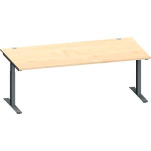 Schäfer Shop Genius Schreibtisch MODENA FLEX, Rechteck, T-Fuß Rechteckrohr, B 2000 x T 1000 x H 650-850 mm, Ahorn/anthrazit Schäfer Shop Genius Schreibtisch MODENA FLEX, Rechteck, T-Fuß Rechteckrohr, B 2000 x T 1000 x H 650-850 mm, Ahorn/anthrazit
