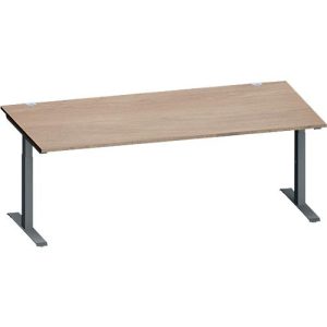 Schäfer Shop Genius Schreibtisch MODENA FLEX, Rechteck, T-Fuß Rechteckrohr, B 2000 x T 1000 x H 650-850 mm, Eiche/anthrazit Schäfer Shop Genius Schreibtisch MODENA FLEX, Rechteck, T-Fuß Rechteckrohr, B 2000 x T 1000 x H 650-850 mm, Eiche/anthrazit