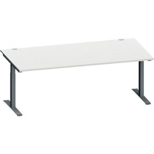 Schäfer Shop Genius Schreibtisch MODENA FLEX, Rechteck, T-Fuß Rechteckrohr, B 2000 x T 1000 x H 650-850 mm, lichtgrau/anthrazit Schäfer Shop Genius Schreibtisch MODENA FLEX, Rechteck, T-Fuß Rechteckrohr, B 2000 x T 1000 x H 650-850 mm, lichtgrau/anthrazit