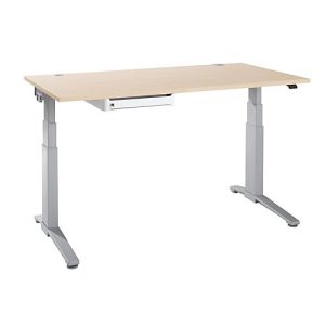 Schäfer Shop Genius Schreibtisch PLANOVA ERGOSTYLE, elektrisch höhenverstellbar, B 1600 mm, Ahorn/weißaluminium + OrgaWork Schublade Schäfer Shop Genius Schreibtisch PLANOVA ERGOSTYLE, elektrisch höhenverstellbar, B 1600 mm, Ahorn/weißaluminium + OrgaWork Schublade