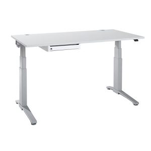 Schäfer Shop Genius Schreibtisch PLANOVA ERGOSTYLE, elektrisch höhenverstellbar, B 1600 mm, lichtgrau/weißaluminium + OrgaWork Schublade Schäfer Shop Genius Schreibtisch PLANOVA ERGOSTYLE, elektrisch höhenverstellbar, B 1600 mm, lichtgrau/weißaluminium + OrgaWork Schublade