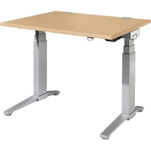 Schäfer Shop Genius Schreibtisch PLANOVA ERGOSTYLE, elektrisch höhenverstellbar, Rechteck, C-Fuß, B 1200 x T 800 x H 645-1305 mm, Ahorn/weißaluminium Schäfer Shop Genius Schreibtisch PLANOVA ERGOSTYLE, elektrisch höhenverstellbar, Rechteck, C-Fuß, B 1200 x T 800 x H 645-1305 mm, Ahorn/weißaluminium