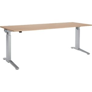 Schäfer Shop Genius Schreibtisch PLANOVA ERGOSTYLE, elektrisch höhenverstellbar, Rechteck, C-Fuß, B 2000 x T 800 x H 715-1182 mm, Eiche/weißaluminium Schäfer Shop Genius Schreibtisch PLANOVA ERGOSTYLE, elektrisch höhenverstellbar, Rechteck, C-Fuß, B 2000 x T 800 x H 715-1182 mm, Eiche/weißaluminium