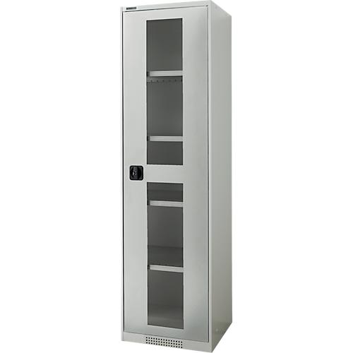 Schäfer Shop Genius Sichttürschrank FS, 5 OH, abschließbar, 4 Fachböden, bis 250 kg, B 545 mm, Stahl, lichtgrau RAL 7035/lichtgrau RAL 7035