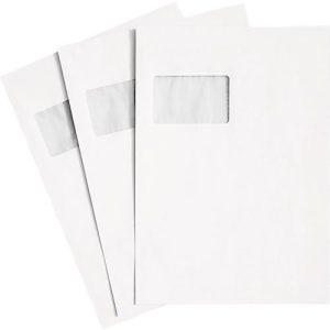 Schäfer Shop Genius Versandtaschen, DIN C4, mit Fenster, haftklebend, 90 g/m², 250 Stück, chlorfrei-weiß Schäfer Shop Genius Versandtaschen, DIN C4, mit Fenster, haftklebend, 90 g/m², 250 Stück, chlorfrei-weiß