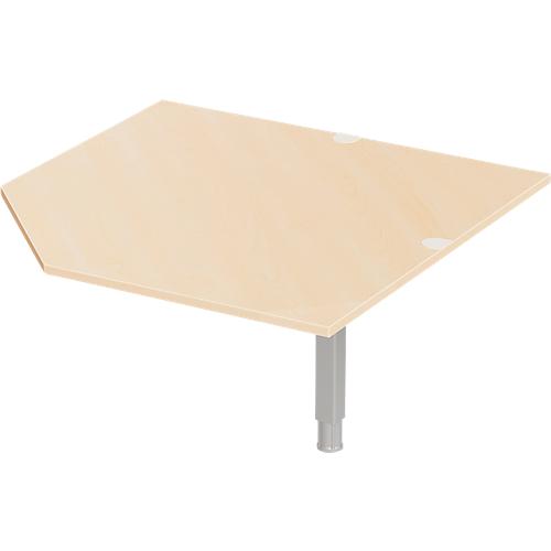 Schäfer Shop Genius Winkelplatte CAD mit Fuß, B 900 x T 900 mm, Ahorn-Dekor