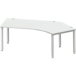 Schäfer Shop Genius Winkelschreibtisch MODENA FLEX 135°, Ansatz rechts, 4-Fuß-Quadratrohr, B 2165 mm, lichtgrau Schäfer Shop Genius Winkelschreibtisch MODENA FLEX 135°, Ansatz rechts, 4-Fuß-Quadratrohr, B 2165 mm, lichtgrau