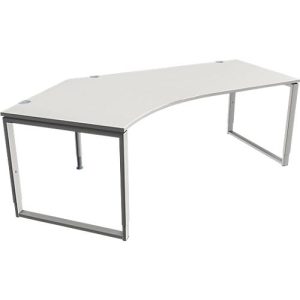 Schäfer Shop Genius Winkelschreibtisch MODENA FLEX, 135°, Bügelfuß, Ansatz links, B, B 2165 mm, lichtgrau Schäfer Shop Genius Winkelschreibtisch MODENA FLEX, 135°, Bügelfuß, Ansatz links, B, B 2165 mm, lichtgrau
