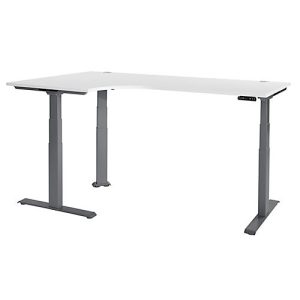 Schäfer Shop Genius Winkelschreibtisch Modena Flex, elektrisch höhenverstellbar, 90° Winkel, T-Fuß, B 2000 mm, weiß/anthrazit Schäfer Shop Genius Winkelschreibtisch Modena Flex, elektrisch höhenverstellbar, 90° Winkel, T-Fuß, B 2000 mm, weiß/anthrazit