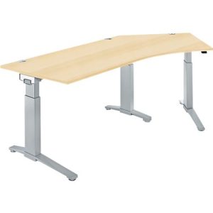 Schäfer Shop Genius Winkelschreibtisch PLANOVA ERGOSTYLE, elektrisch höhenverstellbar, 135° Winkel rechts, C-Fuß, B 2165 mm, Ahorn/weißalu Schäfer Shop Genius Winkelschreibtisch PLANOVA ERGOSTYLE, elektrisch höhenverstellbar, 135° Winkel rechts, C-Fuß, B 2165 mm, Ahorn/weißalu