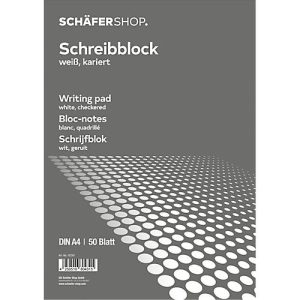 Schäfer Shop Pure Briefblock , DIN A4, 10 Stück, weiß