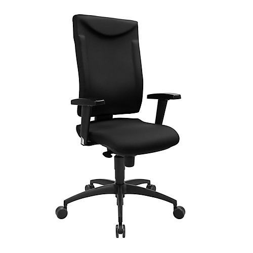 Schäfer Shop Pure Bürostuhl SSI PROLINE P1 Clean, mit Armlehnen, Punktsynchronmechanik, Bandscheibensitz, antibakterieller Bezug, schwarz