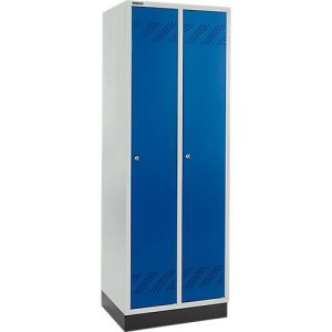 Schäfer Shop Pure Kleiderspind, 2 Abteile, mit Sockel, Zylinderschloss, lichtgrau/enzianblau Schäfer Shop Pure Kleiderspind, 2 Abteile, mit Sockel, Zylinderschloss, lichtgrau/enzianblau